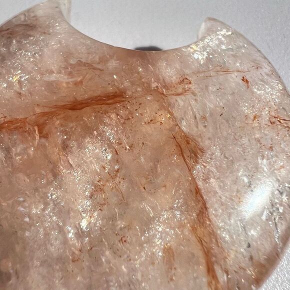 Fire Quartz Crystal Crescent Moon‎ (3) - Picture 3 of 11